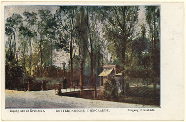 PBK-1889 De ingang van de Rotterdamsche Diergaarde aan de noordzijde van de Kruiskade.