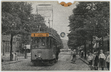 PBK-1983-254 Prentbriefkaart met draaibare instelling van de lijndiensten van de R.E.T. Tramstel 440 rijdt de Gerrit ...