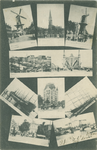 PBK-1983-295 Collage van 10 prentbriefkaarten met verschillende afbeeldingen van Rotterdam.