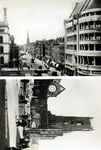 PBK-1988-185 Twee afbeeldingen van de Van Oldenbarneveldstraat. Voor en na het bombardement van 14 mei 1940.