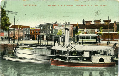 PBK-1993-439 Marinevaartuig ,, De Das aan de Admiraliteitskade, bij het Oostplein, vanuit het zuiden.