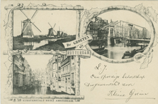 PBK-1993-713 Prentbriefkaart met 3 verschillende afbeeldingen.Molens aan de Boezem, Steigersgracht, Grote Wijnbrug.