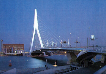 PBK-1996-282 Gezicht op de Erasmusbrug, vanaf de Boompjes
