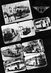 PBK-2003-262 Fotokaart met acht afbeeldingen waaronder vier van trams en vier van autobussen die in de loop der jaren ...