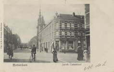 PBK-3192 Jacob Catsstraat, gezien uit het noorden. Op de voorgrond rechts de Zwart Janstraat, verderop de Nederlandse ...