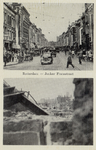 PBK-3249 Prentbriefkaart met twee afbeeldingen: Afbeelding boven: Jonker Fransstraat van de Goudsesingel af, uit het ...