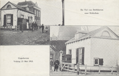PBK-4572 Twee afbeeldingen van de Mathenesserdijk bij de Tol van Delfshaven naar Schiedam op één prentbriefkaart. Op ...