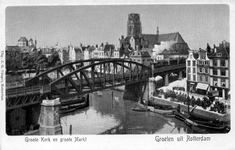 PBK-4692 Middensteiger uit het zuidoosten gezien. Op de achtergrond de Grotemarkt en de toren van de Sint-Laurenskerk.
