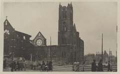 PBK-5017 Gezicht in de door het Duitse bombardement van 14 mei 1940 getroffen Oldekerk ( Kerk van het Allerheiligst ...