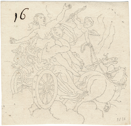 1976-3135 Tegelspons met een voorstelling uit de Griekse mythologie (Metamorphosen van Ovidius, V 359-408): Hades ...