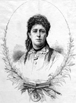M-1384 Portret van Maria Johanna Kleine-Gartman, toneelspeler. Van 1859 tot 1863 verbonden aan het Rotterdams toneel.