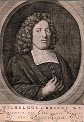 M-224-A Portret van Wilhelmus van - of à - Brakel, sinds 1683 predikant bij de Nederlands Hervormde gemeente te Rotterdam.