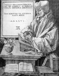 M-493-A Portret van Desiderius Erasmus, humanist.