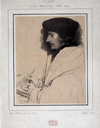 M-516 Portret van Desiderius Erasmus, humanist.