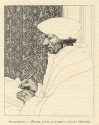 M-517 Portret van Desiderius Erasmus, humanist.