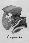 M-523 Portret van Desiderius Erasmus, humanist.