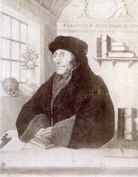 M-543 Portret van Desiderius Erasmus, humanist.