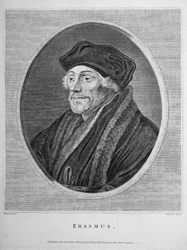 M-582 Portret van Desiderius Erasmus, humanist.
