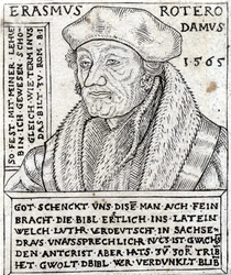 M-608 Portret van Desiderius Erasmus, humanist.