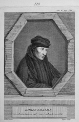 M-632 Portret van Desiderius Erasmus, humanist.