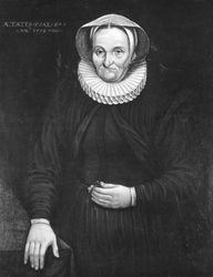 P-004907-2 Portret van Jacomina Groeninx - Jansdz., echtgenote van Marinus Mattheusz Groeninx.
