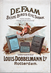 XI-0000-0056 De Faam. Beste Bird's Eye Tabak Fame Brand finest shag tobacco. Gefabriceerd door Louis Dobbelmann Ltd. ...