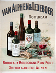 XI-0000-0074 Van Alphen & Ledeboer, Rotterdam. Gevestigd 1832. Bordeaux - Bourgogne - Rijn - Port - Sherry & andere Wijnen.