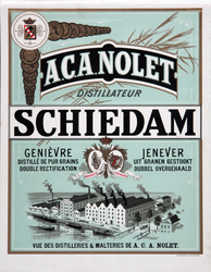 XI-0000-0117 A.C.A. Nolet Distillateur Schiedam Genièvre distilléde pure grains double rectifications. Jenever uit ...