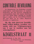 827-a35 Controle Bevolking De Burgemeester van Rotterdam verzoekt onderwijzers, onderwijzeressen en kantoorbedienden ...