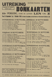 828-a37a Distributiekring Rotterdam uitreiking bonkaarten 11e periode, voor de letters Len tot en met Z van 23 ...