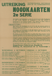 828-a61 Distributiekring Rotterdam uitreiking Noodkaarten 2e serie woensdag 4 oktober tot en met zaterdag 7 oktober 1944