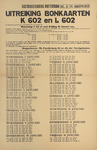 828-b17 Distributiekring Rotterdam uitreiking bonkaarten K 602 en L 602 woensdag 2 januari tot en met vrijdag 18 januari 1946