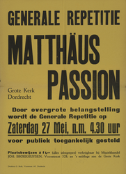 AF-10132 Generale repetitie Matthäus Passion Grote Kerk Dordrecht, generale repetitie op zaterdag 27 mei 1944 voor ...