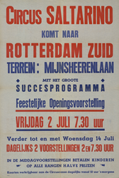 AF-10172 Circus Saltarino komt naar Rotterdam Zuid terrein: Mijnsheerenlaan met het grote succesprogramma feestelijke ...