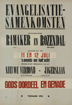 AF-10181 Evangeisatie-samenkomsten zullen Ramaker (Zeist) en Rozendal (Den Haag) d.v. op 11 en 12 juli, Nieuwe Verbond ...