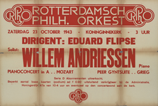 AF-10246 Rotterdams Philharmonisch Orkest, zaterdag 23 oktober 1943 - Koninginnekerk - 3 uur dirigent: Eduard Flipse, ...