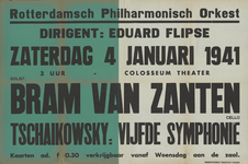 AF-10307 Rotterdams Philharmonisch Orkest, (R.Ph.O.) dirigent: Eduard Flipse zaterdag 4 januari 1941 Colosseum Theater ...