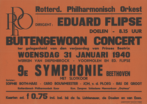 AF-10339 Rotterdams Philharmonisch Orkest, (R.Ph.O.) dirigent: Eduard Flipse De Doelen 8.15 uur, buitengewoon concert ...