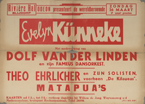 AF-10523 Rivièra Hal Blijdorp Odeon Presenteert zondag 26 maart 1944 7 uur precies Evelyn Künneke met medewerking van ...