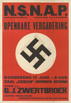 AF-10531 N.S.N.A.P. Landelijk leider: Dr. E.H. van Rappard Openbare Vergadering donderdag 12 juni 1941 zaal Odeon ...