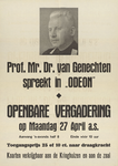 AF-10534 Prof. Mr. Dr. van Genechten Hoofd afdeling opvoeding en Onderwijs Nationaal Socialist spreekt in Odeon ...