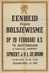 AF-10545 Eenheid tegen Bolsjewisme op 20 februari 1943 Rotterdam gebouw Odeon Spreekt J.H.L. de Bruin