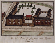1969-61 Het Predikherenklooster, te zien aan de Hoogstraat, omstreeks 1600.