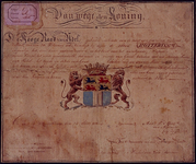 1972-1826 Bevestiging van het besluit van de Hoge Raad van adelop 20-2-1816 tot het verlenen van een wapen aan de stad ...