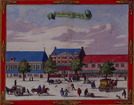1973-4332 Gezicht op het Boterhuis met de hennepwaag aan de Nieuwemarkt en de Prinsenkerk (links).