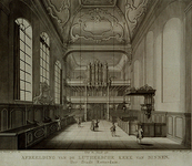 1973-4545 Lutherse Kerk, naar het orgel gezien.