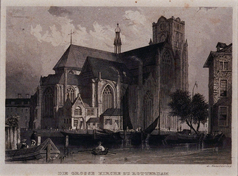 1973-4614 Grote Kerk aan de Binnenrotte, uit het noordoosten.