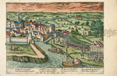 1973-4741 9 april 1572. De inname van Rotterdam door Spaanse soldaten onder leiding van de graaf van Bossu. Gezicht op ...