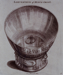 1983-3940 Afbeelding van het glas, dat door Hugo de Groot op Loevestein gebruikt zou zijn.