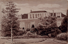 1988-664 Woning van Dr de Geer te Rotterdam 1889 .Achterzijde woonhuis van ds. L. de Geer aan de Schiekade (oostzijde) ...